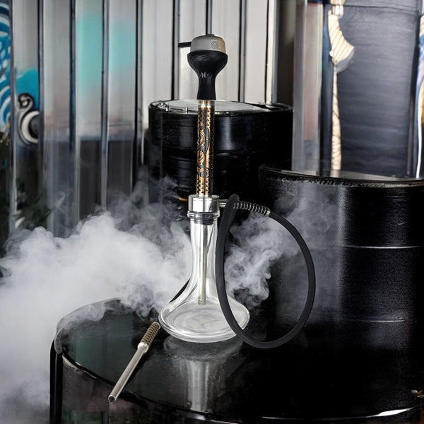 Colorful Geometry Big Dragon Stainless Steel Hookah