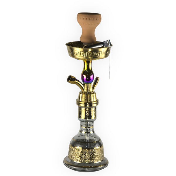 Narguil Hubbly Bubbly Glass Hooka in Chrome color