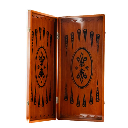 Georgia Russia painted bamboo chess and backgammon board AC14