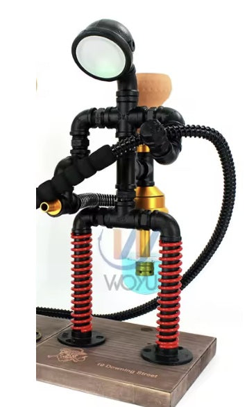 Black Alien Spaceman LED Shisha Smoking Set